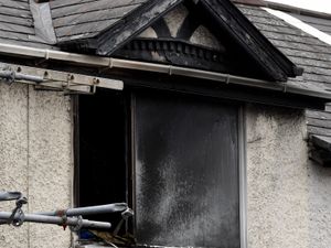 Supporting image for story: Shock photos show fire damaged house in Bearwood after four peope were led to safety