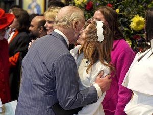Supporting image for story: Former Spice Girl plants a kiss on the King at Commonwealth Day service