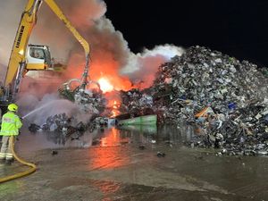 Supporting image for story: Fire crews tackling large scrapyard blaze near Birmingham city centre