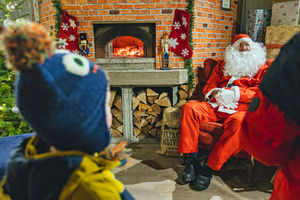 Santa in his grotto at Love2Stay.
