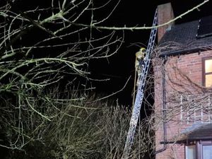 Supporting image for story: 'No injuries reported' as Oswestry fire crew brings chimney blaze under control