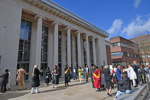 A University of Wolverhampton graduation ceremony at The Halls earlier this year