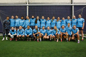 England Lioness legend Fara Williams helped inspire Albion Women before their FA Cup tie against Everton. Pic: Liam Sheasby