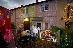 Brothers Shaun and Ryan Pickering show off their impressive lights display to raise money for charity