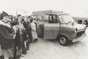Pupils, parents and staff at St Thomas More Roman Catholic School, Willenhall, had raised their target of £2,600 for a new minibus in May 1977 - 'Youngsters took part in a sponsored silence as well as a sponsored walk and the parents-teachers association donates £450.'