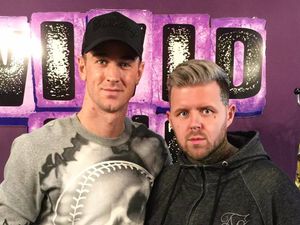 Supporting image for story: Goalie Joe visits Stafford tattoo shop