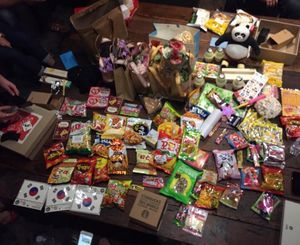 Gifts from fans from the sold-out show at Club Sharp, Seoul   Photo: @officialkarkosa