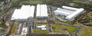 An aerial view of the Wednesfield Steelpark, operated by Tata Steel UK