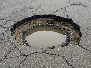 A general picure of a pothole. PIC: West Midlands Combined Authority