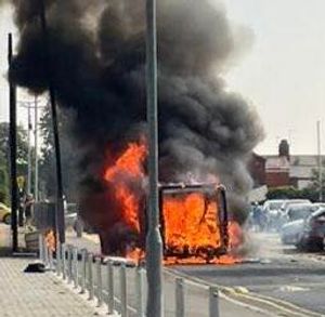 The fire on Oak Street. Picture Oswestry Fire Station