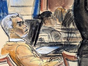 A court artist sketch of Sean 'Diddy' Combs in court
