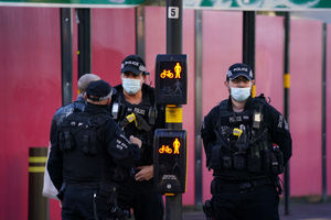 Police officers at the scene