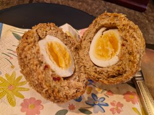 One of the best scotch eggs I've had, with a nice Balti taste