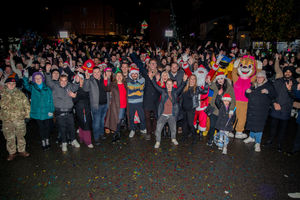 Mark Charnock joined Wednesbury residents, local dignitaries and Paw Patrol in officially beginning the festive season in the town. Photo: Kennett Photography