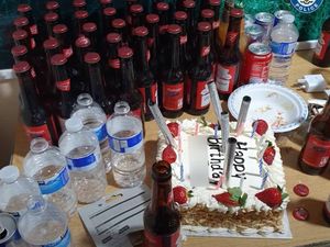 Supporting image for story: Disco, DJ, cake and Class As found at lockdown birthday party