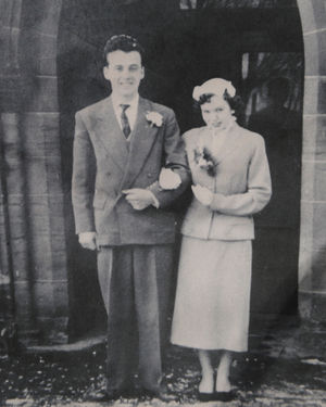 The happy couple on their wedding day