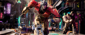 Transformers One: Orion Pax (voiced by Chris Hemsworth) and D-16 (Brian Tyree Henry)