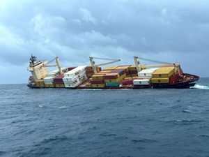 Supporting image for story: Indian’s Kerala state on high alert as vessel with hazardous cargo sinks