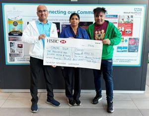 Cheque presentation to Sanjhi Sewa Charity 