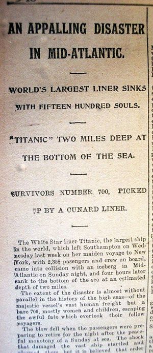 How the disaster was reported
