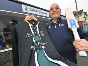 Supporting image for story: Watch: Take a sneak peek inside the new Shropshire cricket shop as owner hopes gear will leave sports fans bowled over