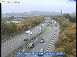 M5 in Oldbury before the incident.