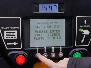 A payment machine in a car park