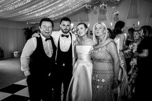 The Forde wedding, with his former Wolves landlords Andy and Sue Biddle.