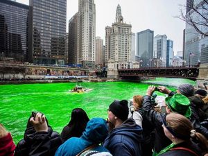 Supporting image for story: Did you know the Chicago River is dyed green on St Patrick’s Day?