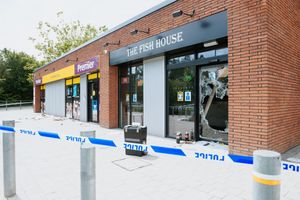 Shops in Hollinswood, Telford have been vandalised 