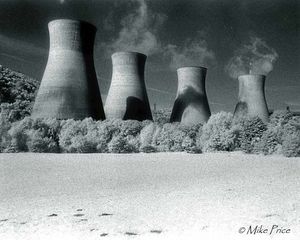 Not a snow scene but an infra-red image of the cooling towers at Ironbridge Power Station, by Mike Price