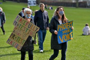The 'Kill the Bill' protest in Shrewsbury's Quarry