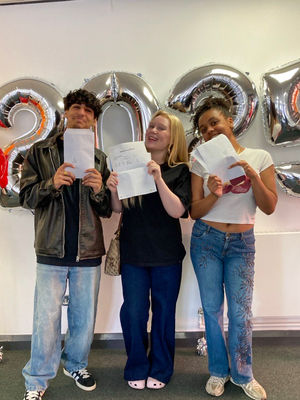 Students at Shireland Collegiate Academy celebrate their achievements and plan their next steps after receiving their exam results.