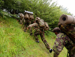 Trekking to the rations training session