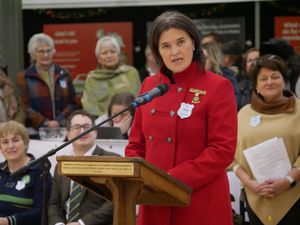 The New Chairman of Council Nicola Davies at the official opening of the Royal Welsh Winter Fair in Llanelwedd, Builth Wells. 