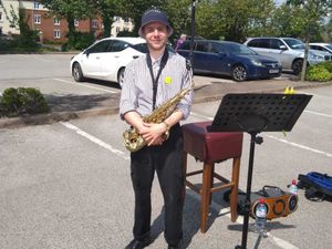Supporting image for story: Waitrose queuers treated to VE Day musical special in Newport
