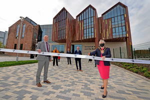 University vice chancellor Geoff Layer and Wolverhampton Mayor Claire Darke officially open the School of Architecture and Built Environment