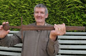 Mark Lawton with the sword
