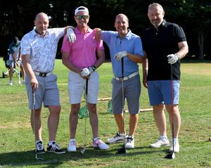 Paul Reid, Tony Parla, Andrew Garofalo and Greig Emond get set for a round of golf at The Spa At Telford Hotel on Monday