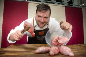 Jack Hatley with the Lamb fries