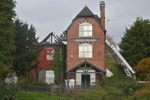 The former Oxon Priory pub, in Shrewsbury, the day after a major fire