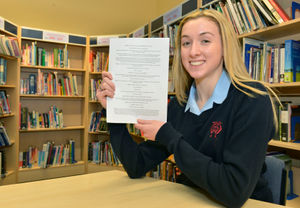 Victoria Burns and her essay