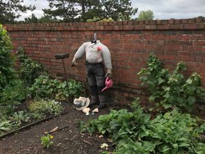 Supporting image for story: Anger as Bridgnorth Castle scarecrow used as a punchbag by vandals