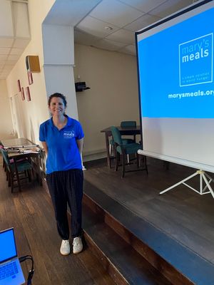 Hannah Moore, speaking about Mary’s Meals.