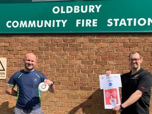 Supporting image for story: Oldbury firefighter Dean walks 37.5 miles around station in 10 hours to raise cash for NHS