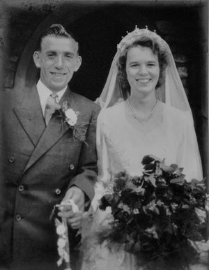 John and Violet pictured on their wedding day