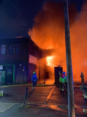 Fire in Upper Lichfield Street, Willenhall. Photo: West Midlands Fire Service