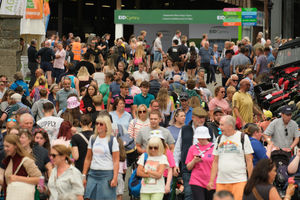 Crowds at the opening of the Royal Welsh Show. Image by Andy Compton