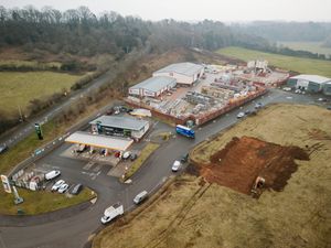 The site in Bridgnorth where there will be a new McDonalds, Dominos and a coffee store. Chartwell Business Park