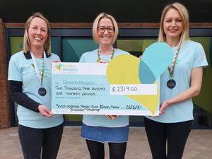 Supporting image for story: Fundraisers donate thousands to Severn Hospice with Mount Snowden Challenge